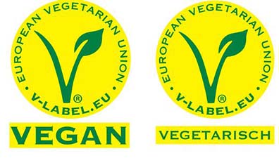 Almanya'da vegan ve vejetaryen logosu